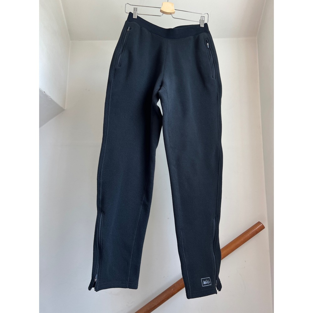 REI Fleece Pants M-32L Black Hiking Outdoor Gorpcore Technical Trousers 801629